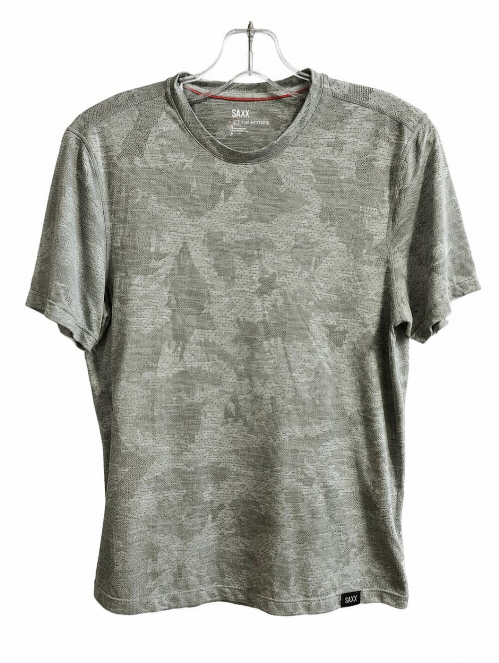 SAXX All Day Aerator Men’s T-Shirt Medium Green Camo UPF 25 Performance Tee